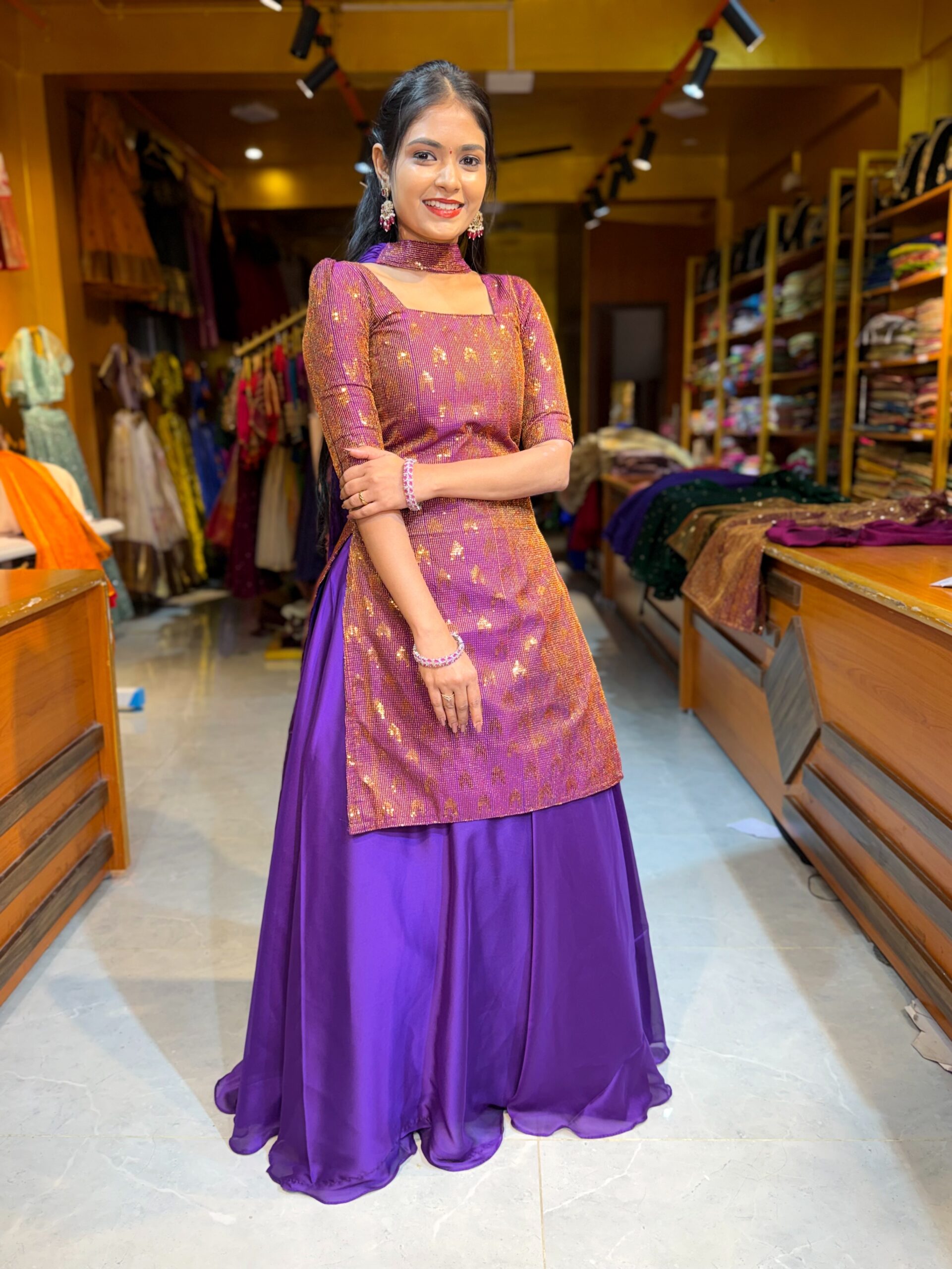Top and Skirt Purple