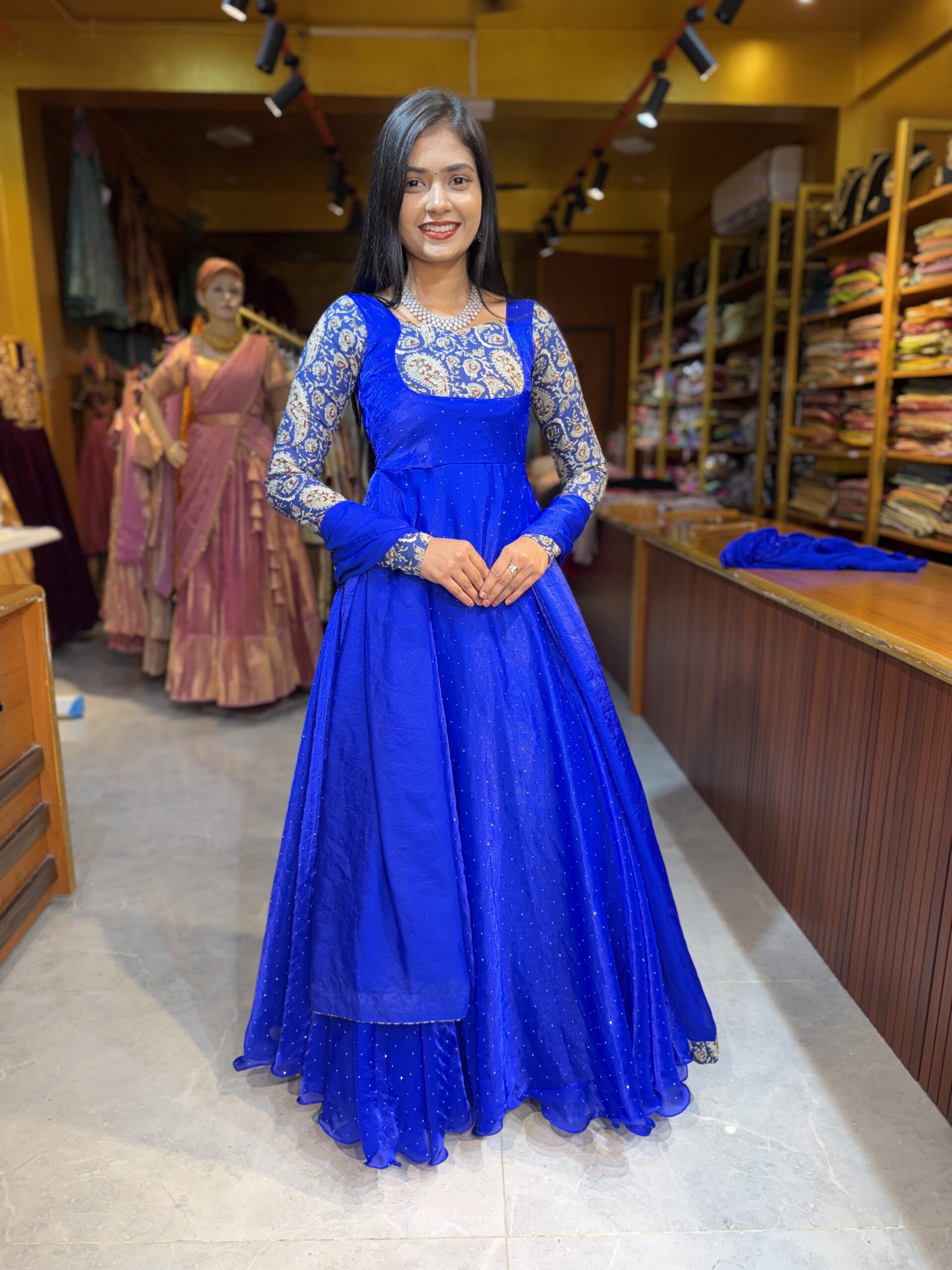 Rajini - Pepsi Blue Gown - Image 2