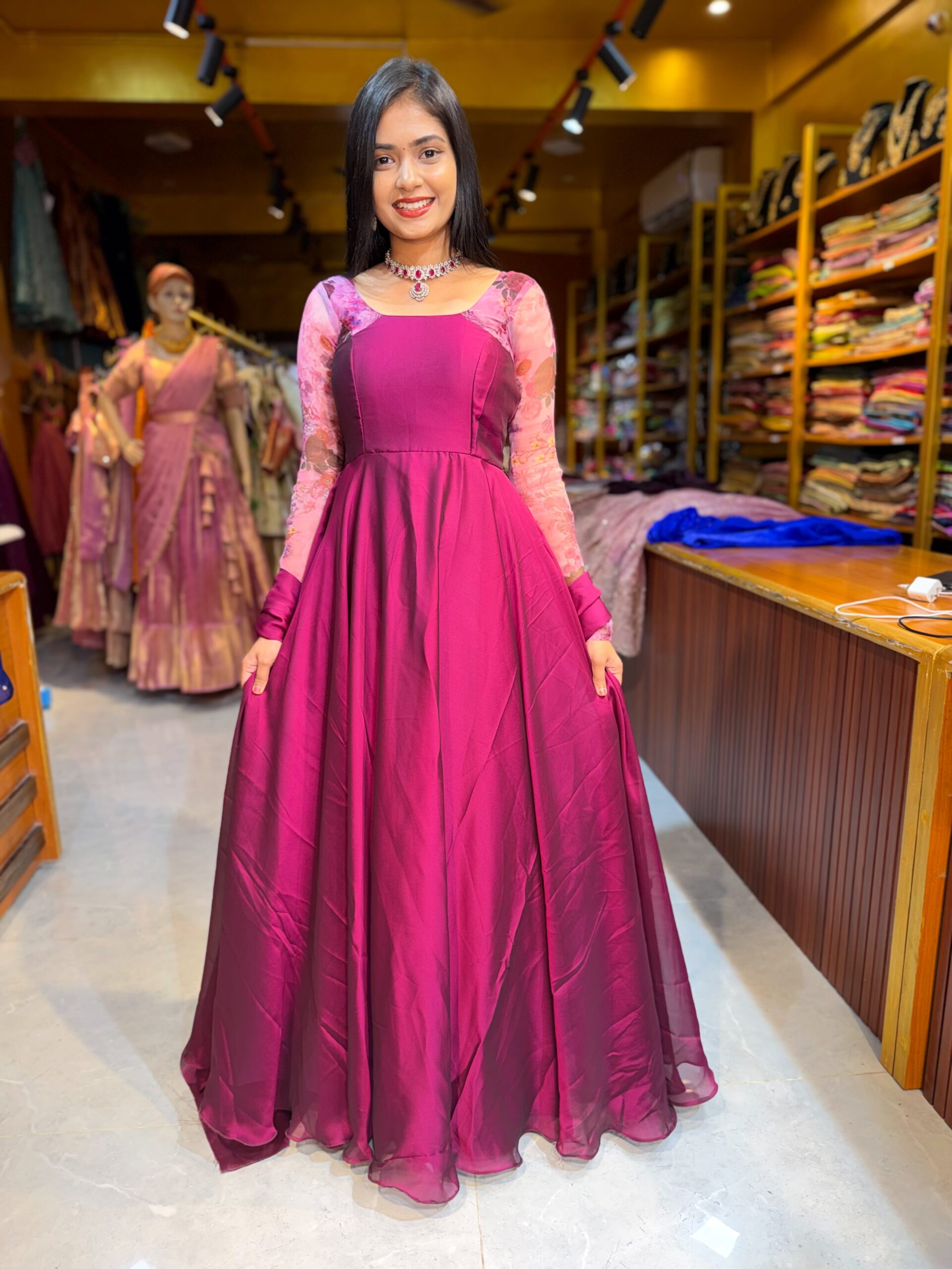 RAJINI - Magenta Gown - Image 3