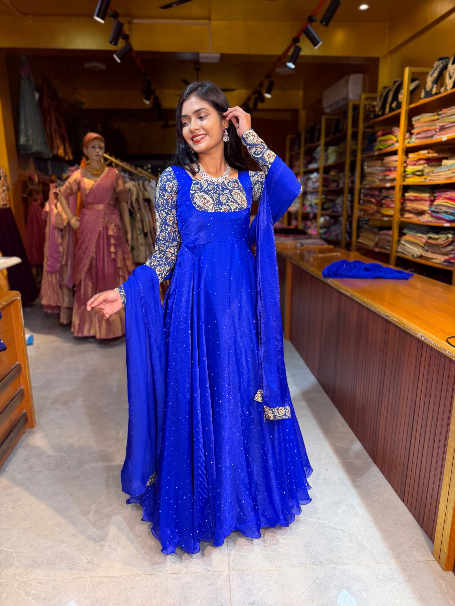 Rajini - Pepsi Blue Gown